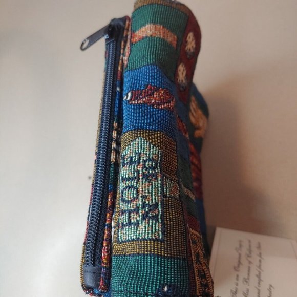 Miss Bonnie California GOLF Tapestry Clutch Purse Cosmetic Bag 7x6" w/Tag Purse - Picture 12 of 12